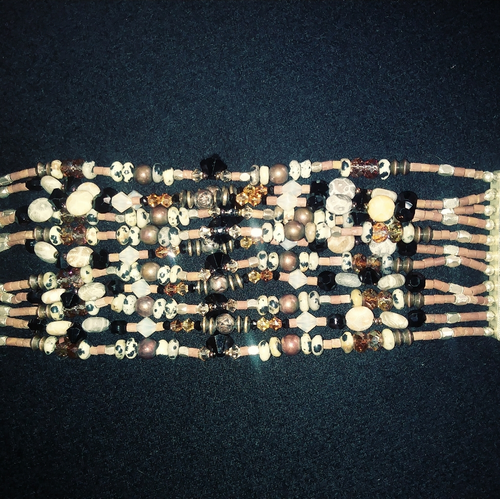 Multi-strand beaded bracelet